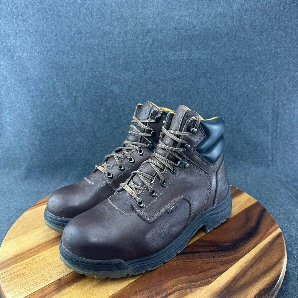 Timberland Pro Series 26078 Titan Brown Leather Steel Toe Work Boots Men's 9W